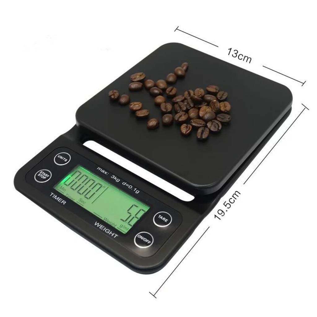 Bilancia da Caffè Digitale da Cucina con Timer per il Monitoraggio del Peso  e del Tempo