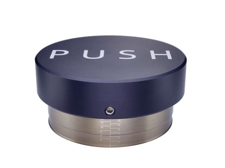 BLACK PUSH TAMPER WITH FLAT BASE Ø 53MM