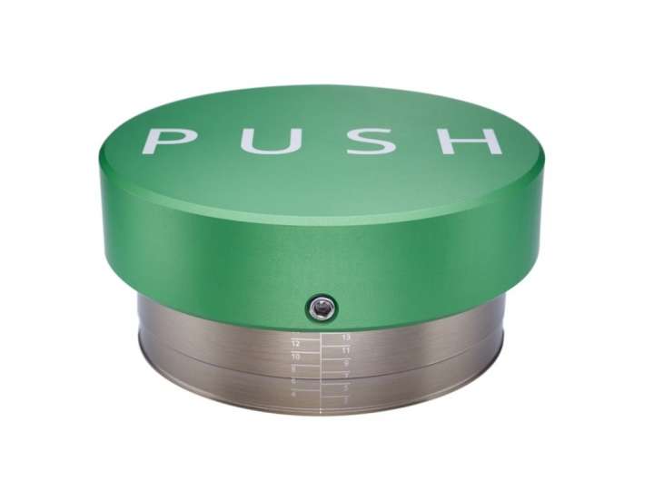 GREEN PUSH TAMPER WITH BASE Ø 58.5MM