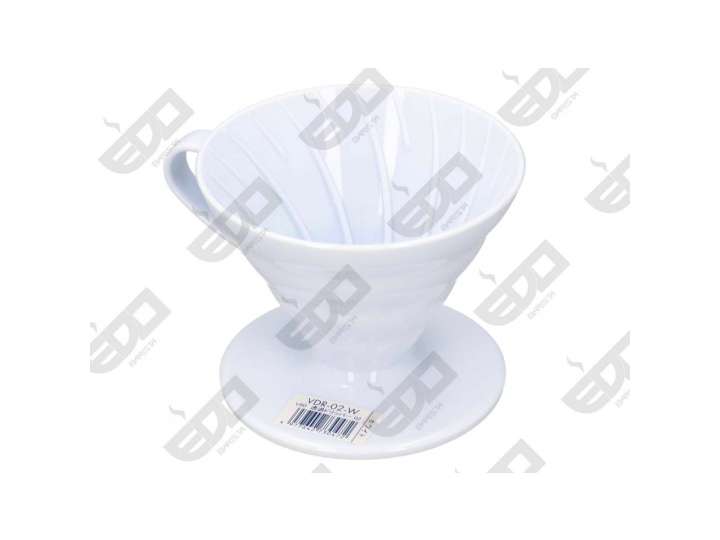 WHITE PLASTIC COFFEE DRIPPER V60 02
