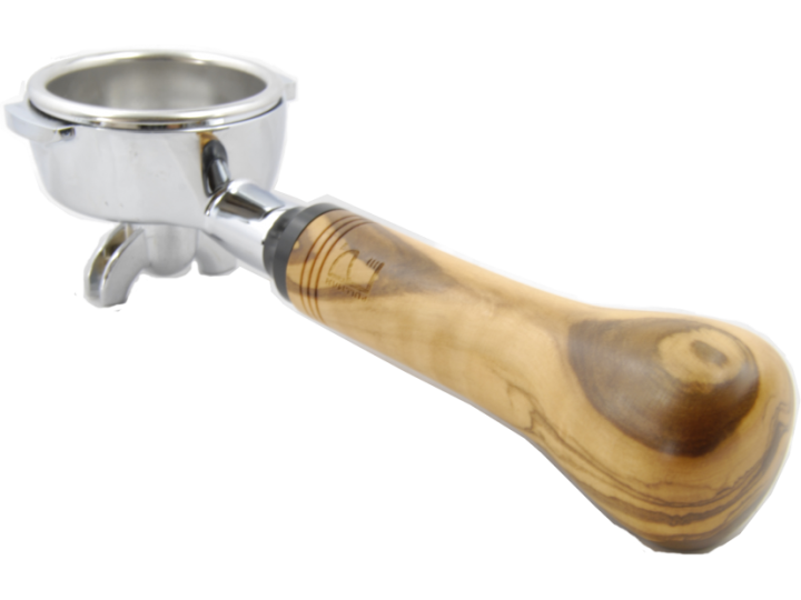 Manico per portafiltro in legno di ulivo