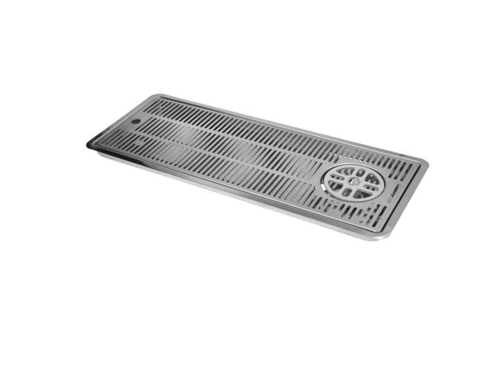VASSOIO INOX PER PULIZIA LATTIERE DA INCASSO mm 600x220x34 mm